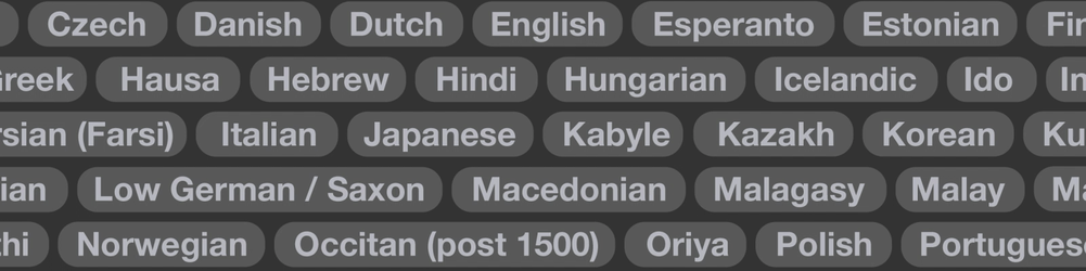 Languages supported by LASER (Language-Agnostic SEntence Representations) toolkit