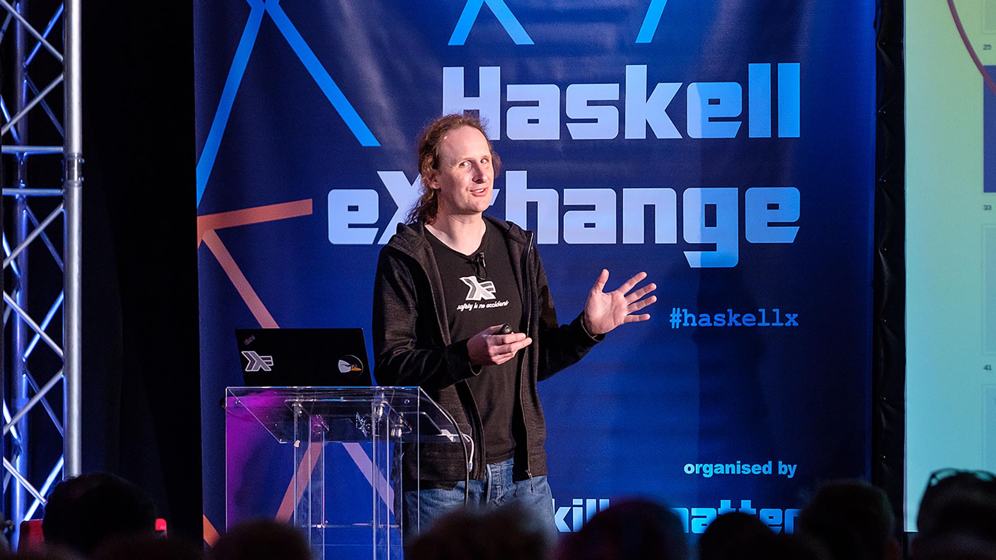 Simon Marlow at Haskell eXchange Photo courtesy of Ed Telling Photography and Skills Matter
